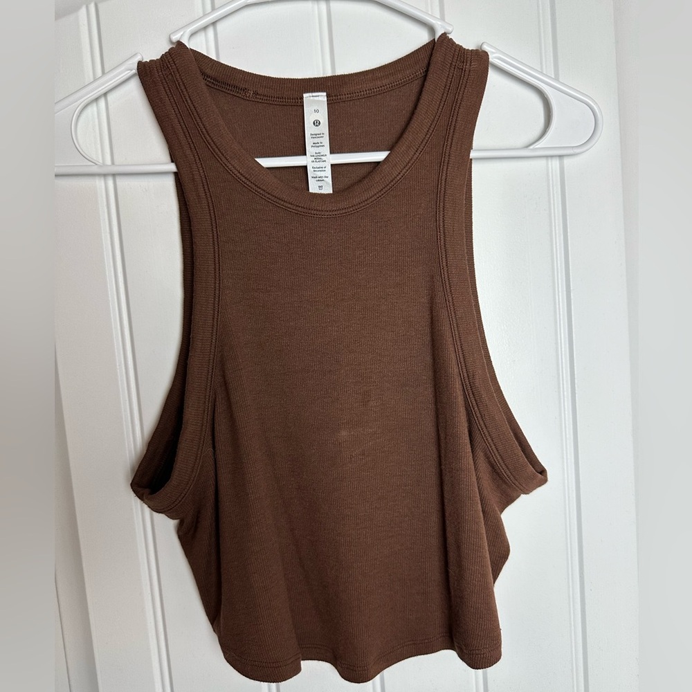 Lululemon Hold Tight Tank Top - Size 10 - Brown / Java - EUC
